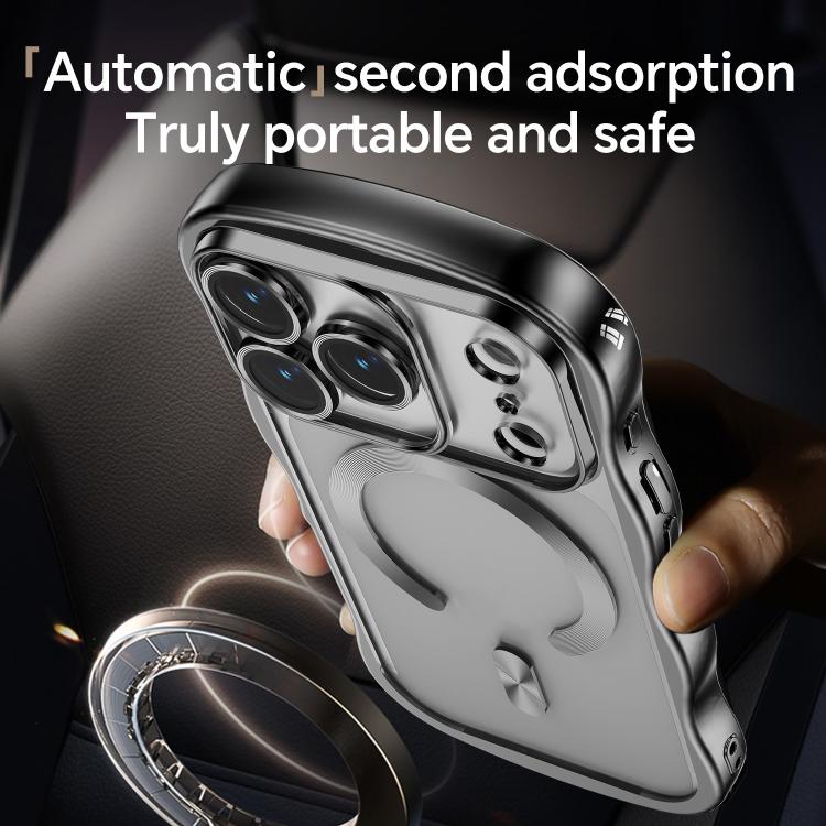 For iPhone 17 Pro Max Big Wave Electroplating MagSafe Magnetic Phone Case