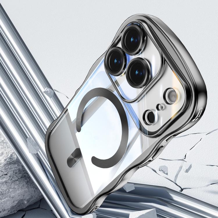 For iPhone 17 Pro Max Big Wave Electroplating MagSafe Magnetic Phone Case