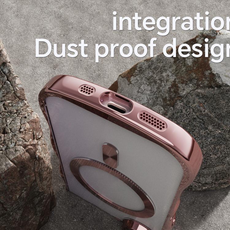 For iPhone 17 Big Wave Electroplating MagSafe Magnetic Phone Case