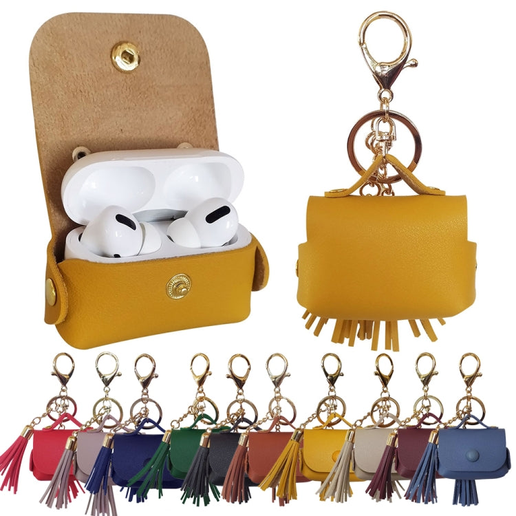 Leather Tassels Earphones Shockproof Protective Case for Apple AirPods 1/2