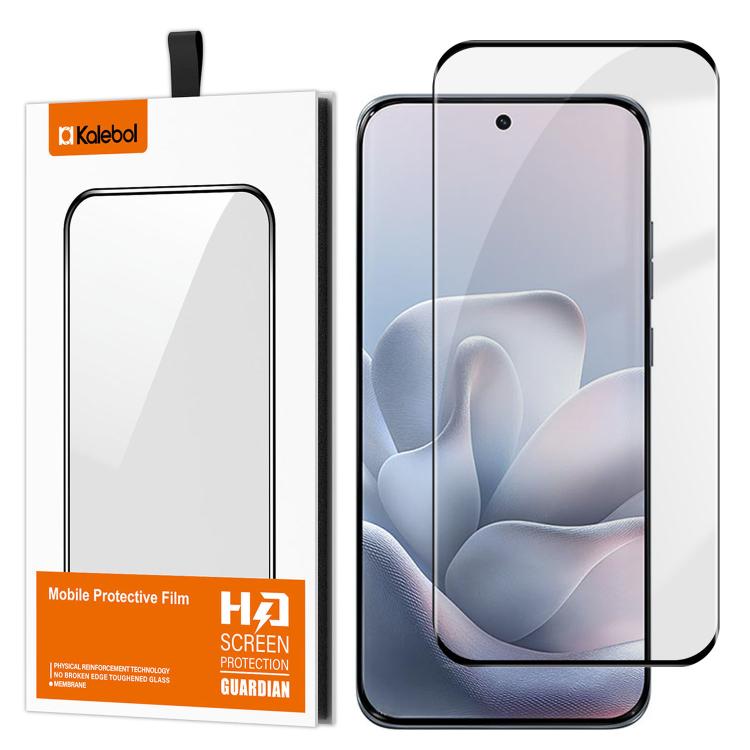 For Motorola Edge 70 Fusion 5G Kalebol Curved High-Aluminum Screen-Printed Full-Coverage Anti-Fingerprint Black-Bordered HD Tempered Glass Film
