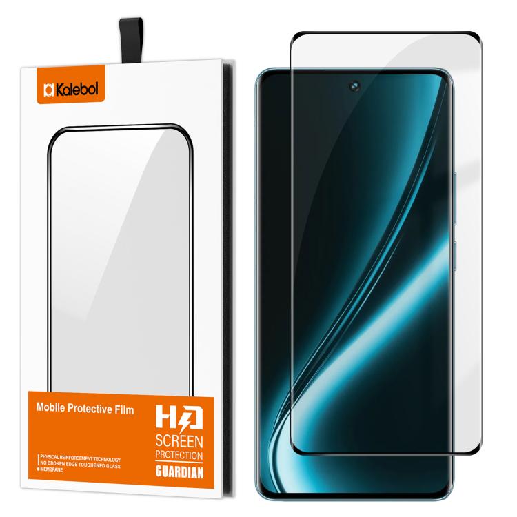 For Realme Narzo 80 Pro Kalebol Curved High-Aluminum Screen-Printed Full-Coverage Anti-Fingerprint Black-Bordered HD Tempered Glass Film