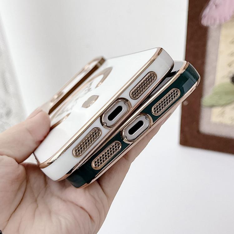 For iPhone 17 Pro Max Solid Color Side Electroplating Butterfly MagSafe TPU Phone Case