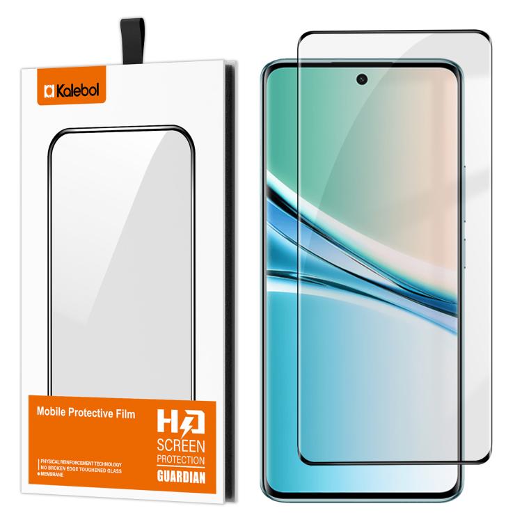 For Redmi Note 15 5G Global 164mm Kalebol Curved High-Aluminum Screen-Printed Full-Coverage Anti-Fingerprint Black-Bordered HD Tempered Glass Film