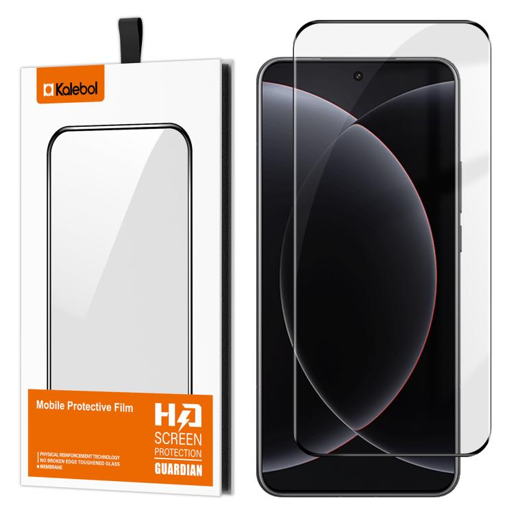 For Xiaomi 15 Ultra Kalebol Curved High-Aluminum Screen-Printed Full-Coverage Anti-Fingerprint Black-Bordered HD Tempered Glass Film