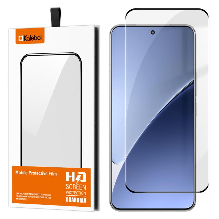 For Xiaomi 15 Pro Kalebol Curved High-Aluminum Screen-Printed Full-Coverage Anti-Fingerprint Black-Bordered HD Tempered Glass Film