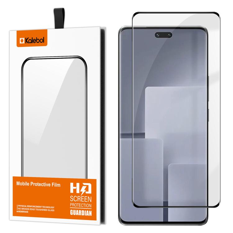 For Xiaomi Civi 3 Kalebol Curved High-Aluminum Screen-Printed Full-Coverage Anti-Fingerprint Black-Bordered HD Tempered Glass Film