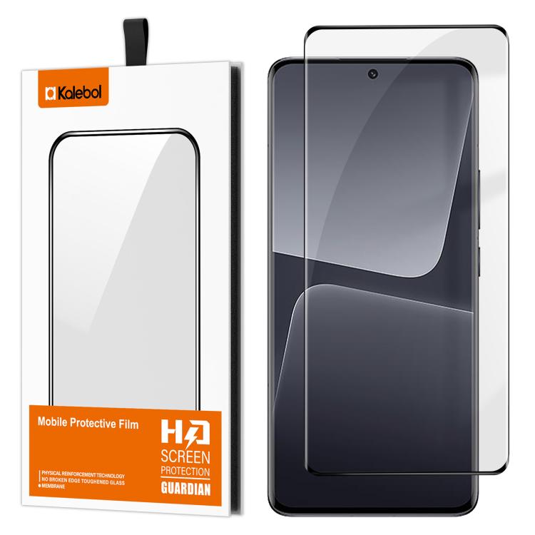 For Xiaomi 13 Pro Kalebol Curved High-Aluminum Screen-Printed Full-Coverage Anti-Fingerprint Black-Bordered HD Tempered Glass Film