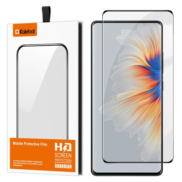 For Xiaomi Mi Mix 4 Kalebol Curved High-Aluminum Screen-Printed Full-Coverage Anti-Fingerprint Black-Bordered HD Tempered Glass Film