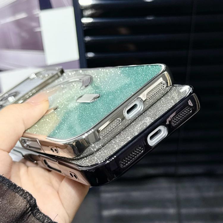 For iPhone 17 Pro Electroplated Dual-Loves Gradient Glitter MagSafe TPU Phone Case