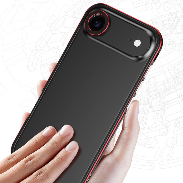 For iPhone Air Aurora Series Lens Protector + Metal Frame Phone Case