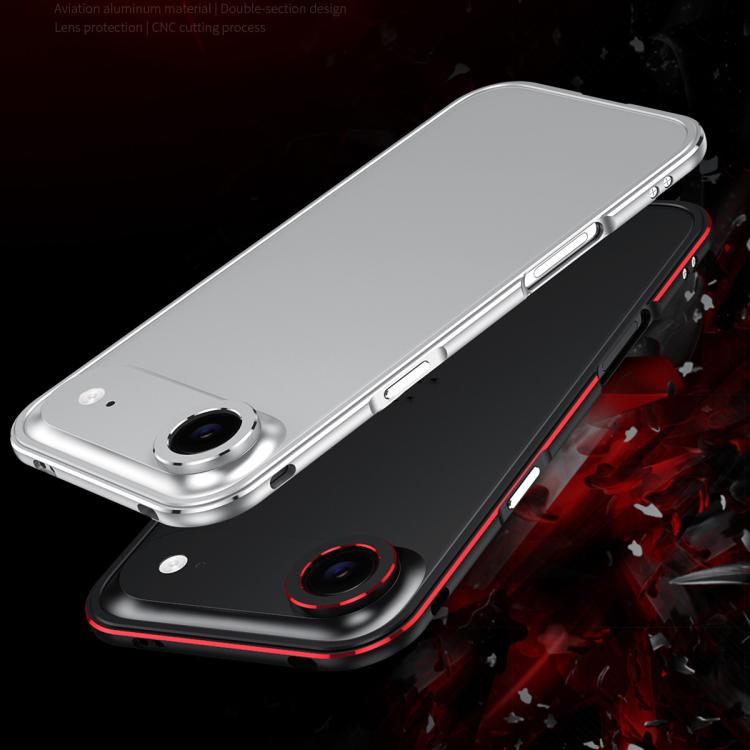 For iPhone Air Aurora Series Lens Protector + Metal Frame Phone Case