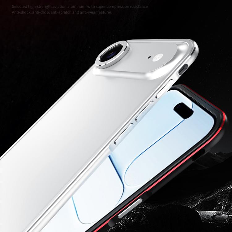 For iPhone Air Aurora Series Lens Protector + Metal Frame Phone Case