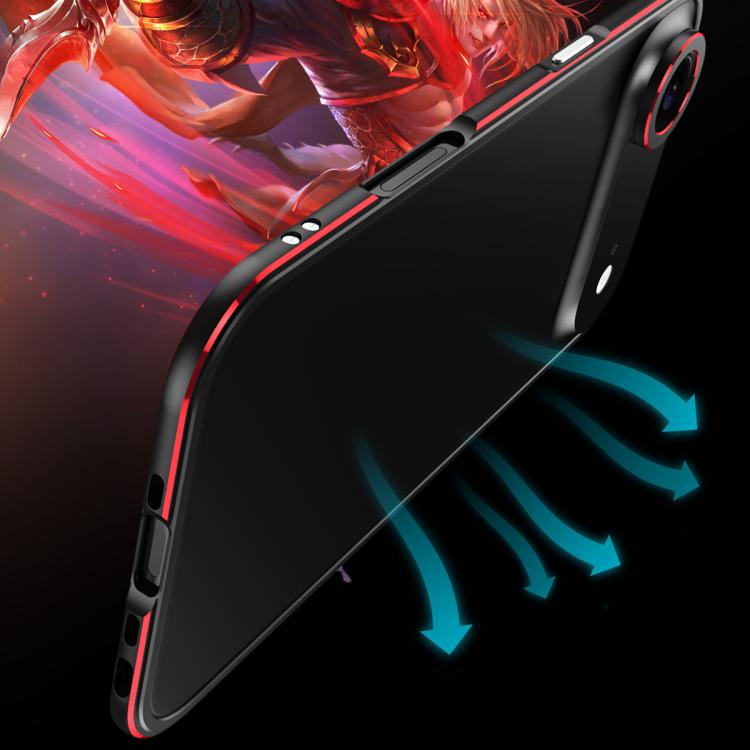For iPhone Air Aurora Series Lens Protector + Metal Frame Phone Case