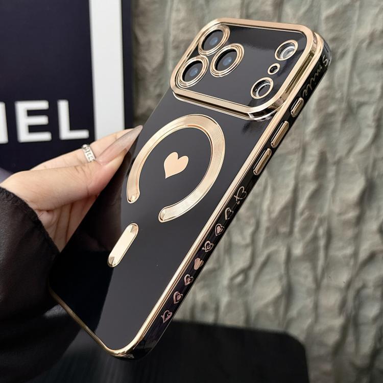 For iPhone 17 Pro Max Pupil Side Electroplated Loves MagSafe TPU Phone Case