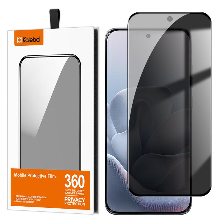 For Motorola Edge 70 Fusion 5G Kalebol Curved High-Aluminum Screen-Printed Full-Coverage Anti-Fingerprint Black-Border Privacy Tempered Glass Film