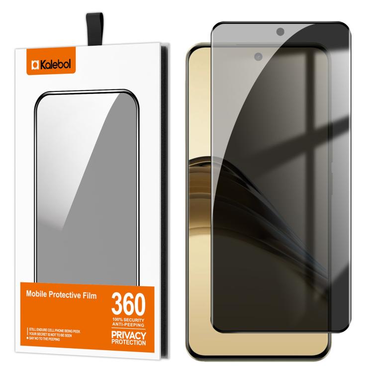 For Realme 13 Pro Kalebol Curved High-Aluminum Screen-Printed Full-Coverage Anti-Fingerprint Black-Border Privacy Tempered Glass Film