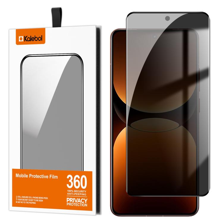 For Realme GT7 Pro Kalebol Curved High-Aluminum Screen-Printed Full-Coverage Anti-Fingerprint Black-Border Privacy Tempered Glass Film