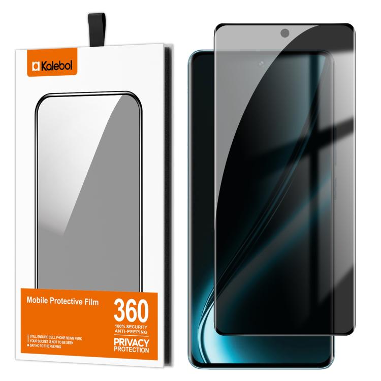 For Realme Narzo 80 Pro Kalebol Curved High-Aluminum Screen-Printed Full-Coverage Anti-Fingerprint Black-Border Privacy Tempered Glass Film