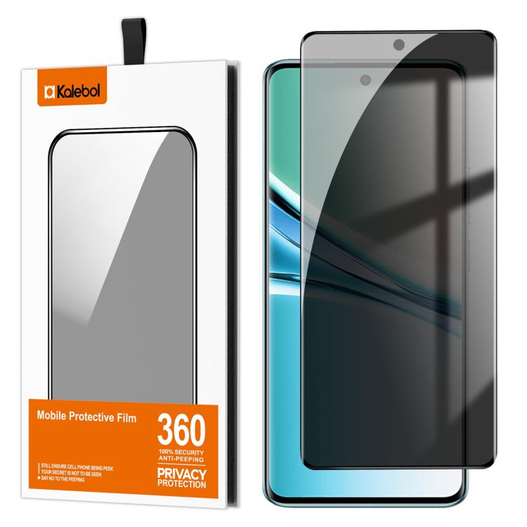 For Redmi Note 15 5G Global 164mm Kalebol Curved High-Aluminum Screen-Printed Full-Coverage Anti-Fingerprint Black-Border Privacy Tempered Glass Film