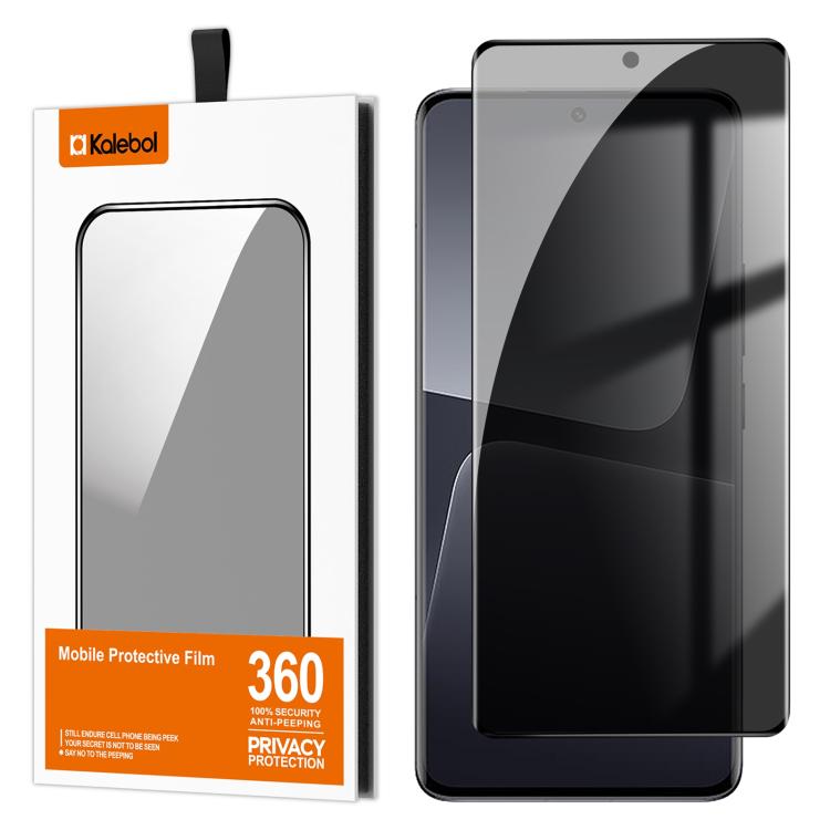 For Xiaomi 13 Pro Kalebol Curved High-Aluminum Screen-Printed Full-Coverage Anti-Fingerprint Black-Border Privacy Tempered Glass Film