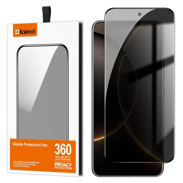 For Xiaomi 15S Pro Kalebol Curved High-Aluminum Screen-Printed Full-Coverage Anti-Fingerprint Black-Border Privacy Tempered Glass Film