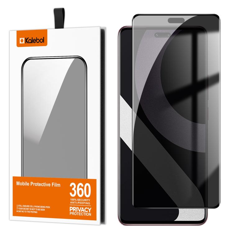 For Xiaomi Civi 2 Kalebol Curved High-Aluminum Screen-Printed Full-Coverage Anti-Fingerprint Black-Border Privacy Tempered Glass Film