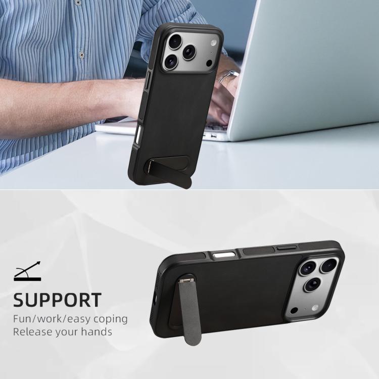 For iPhone 17 Pro Max Skin-feel MagSafe Phone Case with Holder