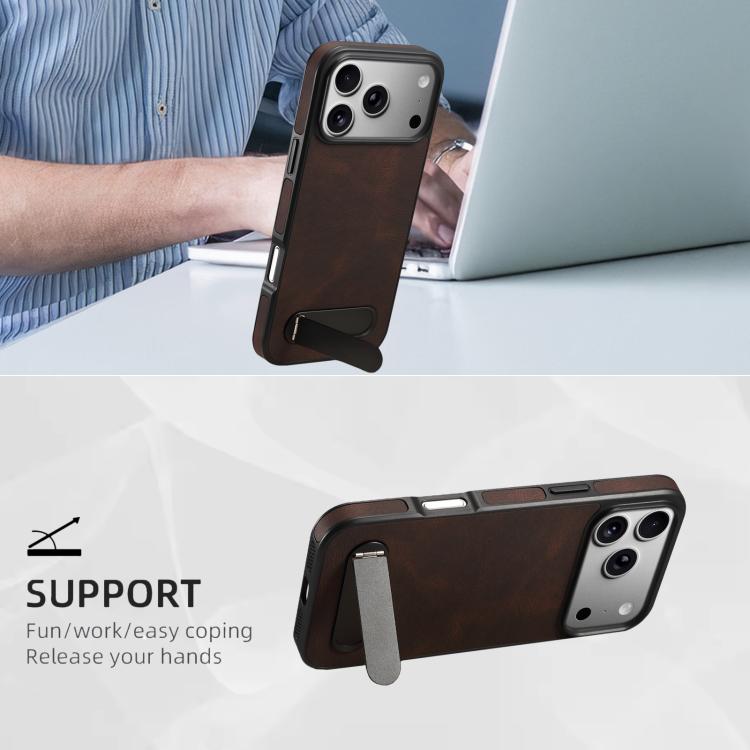 For iPhone 17 Pro Skin-feel MagSafe Phone Case with Holder