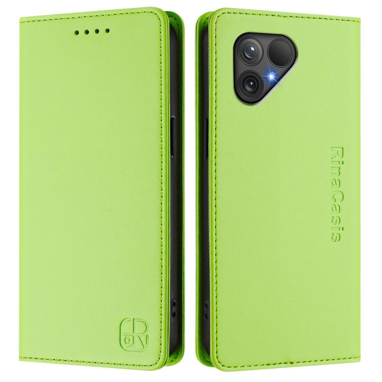 For Fairphone 5 RC01 Dual-Folded Magnetic Suction RFID Leather Phone Case