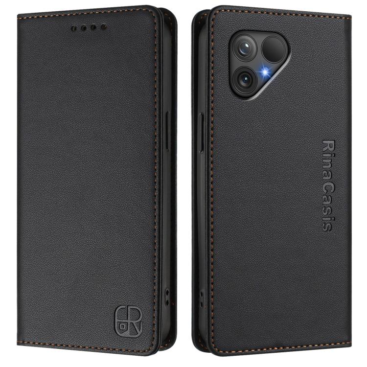 For Fairphone 5 RC01 Dual-Folded Magnetic Suction RFID Leather Phone Case