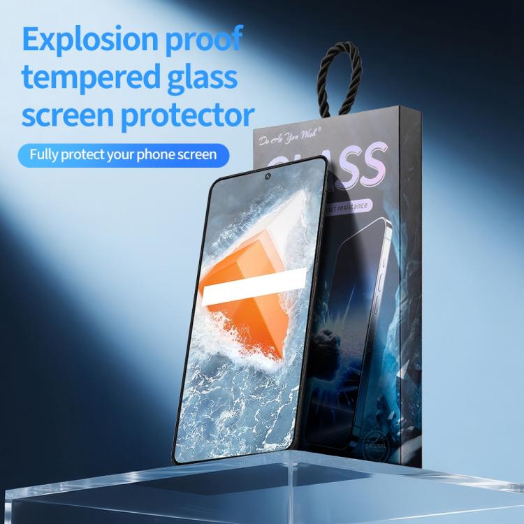 For vivo iQOO 9 Do As You Wish Silk Screen Printed HD Tempered Glass Film - Black