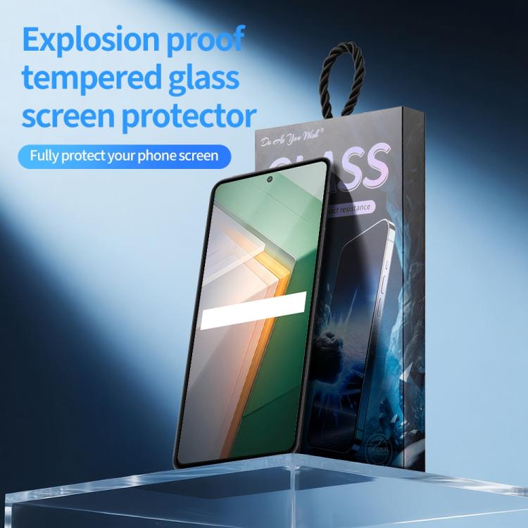 For vivo iQOO 11 Do As You Wish Silk Screen Printed HD Tempered Glass Film - Black