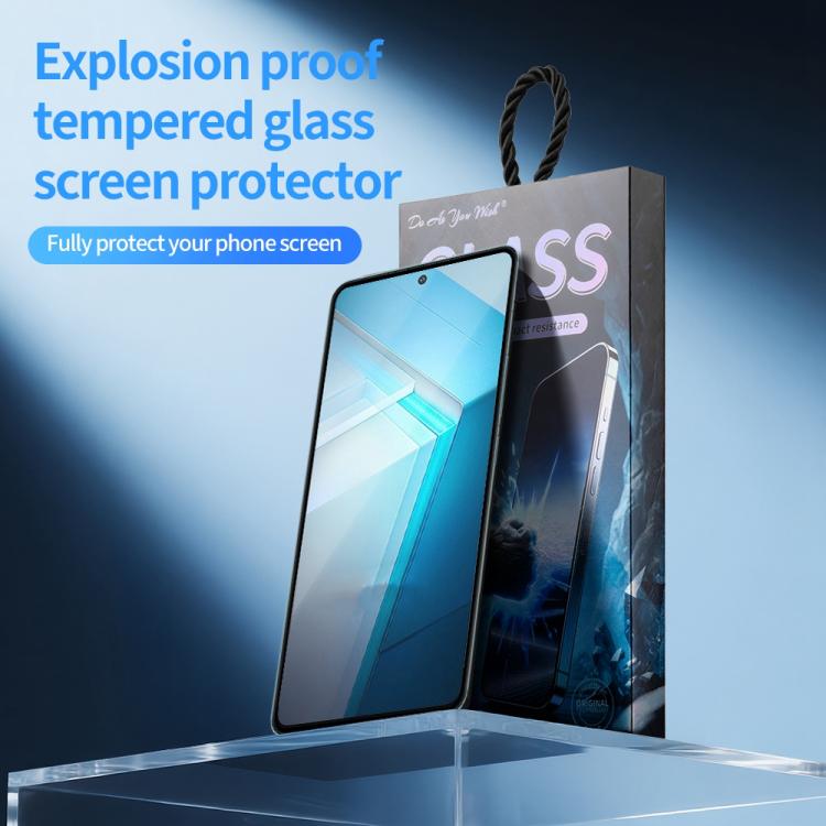 For vivo iQOO 11S Do As You Wish Silk Screen Printed HD Tempered Glass Film - Black
