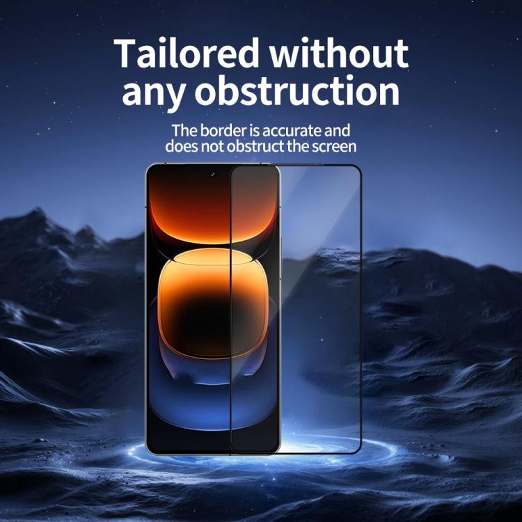 For vivo iQOO 12 Do As You Wish Silk Screen Printed HD Tempered Glass Film - Black