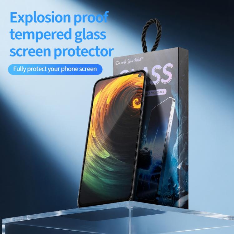 For vivo iQOO Neo5 Lite Do As You Wish Silk Screen Printed HD Tempered Glass Film - Black