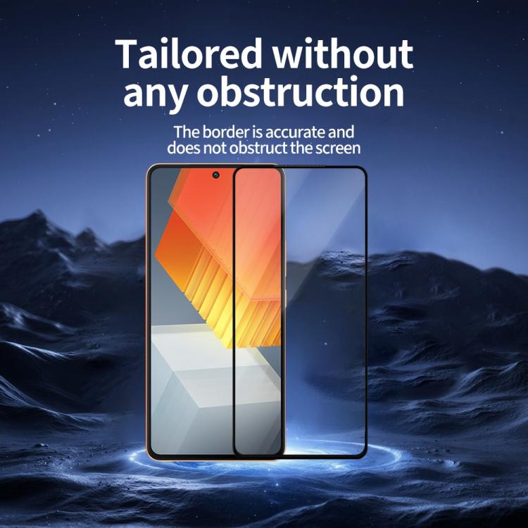 For vivo iQOO Neo7 Do As You Wish Silk Screen Printed HD Tempered Glass Film - Black