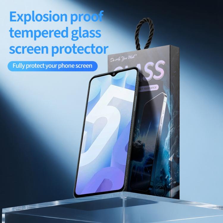 For vivo iQOO U5 Do As You Wish Silk Screen Printed HD Tempered Glass Film - Black