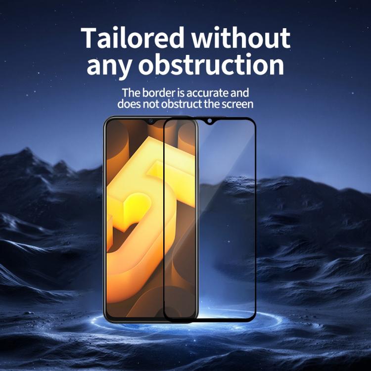 For vivo iQOO U5e Do As You Wish Silk Screen Printed HD Tempered Glass Film - Black