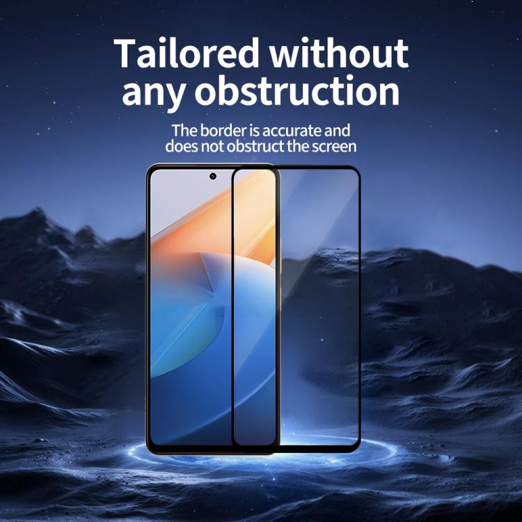 For vivo iQOO Z6 5G Do As You Wish Silk Screen Printed HD Tempered Glass Film - Black