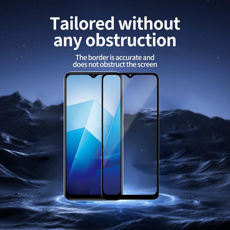 For vivo iQOO Z7i Do As You Wish Silk Screen Printed HD Tempered Glass Film - Black