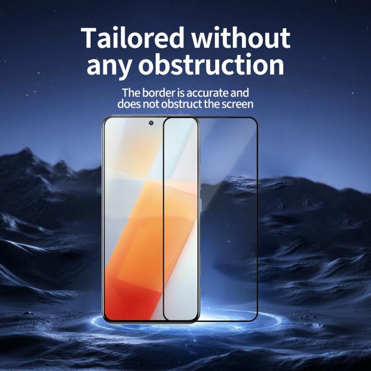 For vivo iQOO 8 5pcs / Pack Do As You Wish Silk Screen Printed HD Tempered Glass Film - Black