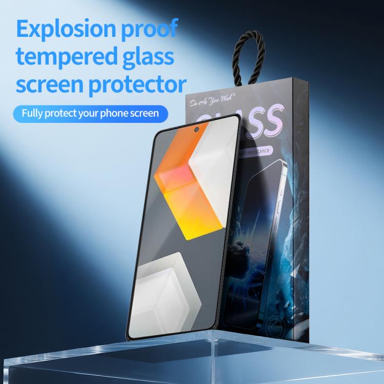 For vivo iQOO 9 SE / Neo3 5pcs / Pack Do As You Wish Silk Screen Printed HD Tempered Glass Film - Black