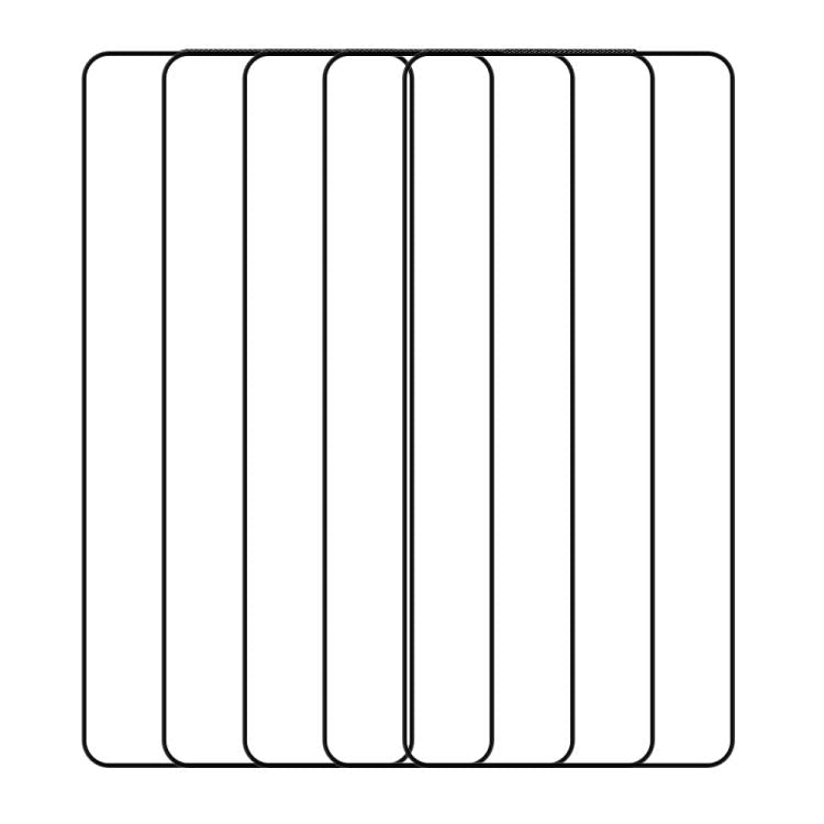 For vivo iQOO Neo5 S 5pcs / Pack Do As You Wish Silk Screen Printed HD Tempered Glass Film - Black