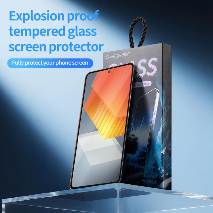 For vivo iQOO Neo7 5pcs / Pack Do As You Wish Silk Screen Printed HD Tempered Glass Film - Black