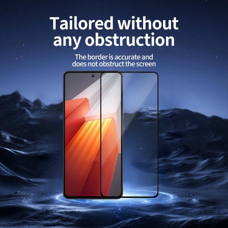 For vivo iQOO Neo8 Pro 5pcs / Pack Do As You Wish Silk Screen Printed HD Tempered Glass Film - Black