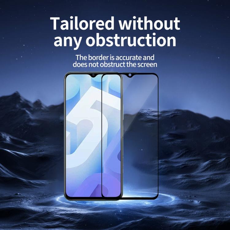 For vivo iQOO U5 5pcs / Pack Do As You Wish Silk Screen Printed HD Tempered Glass Film - Black