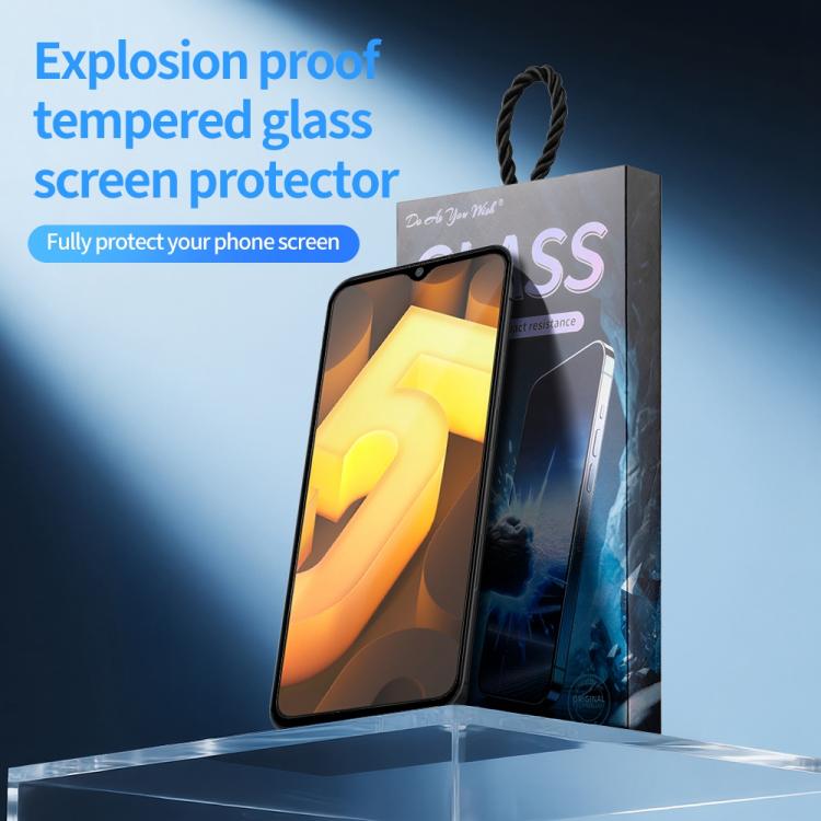 For vivo iQOO U5e 5pcs / Pack Do As You Wish Silk Screen Printed HD Tempered Glass Film - Black
