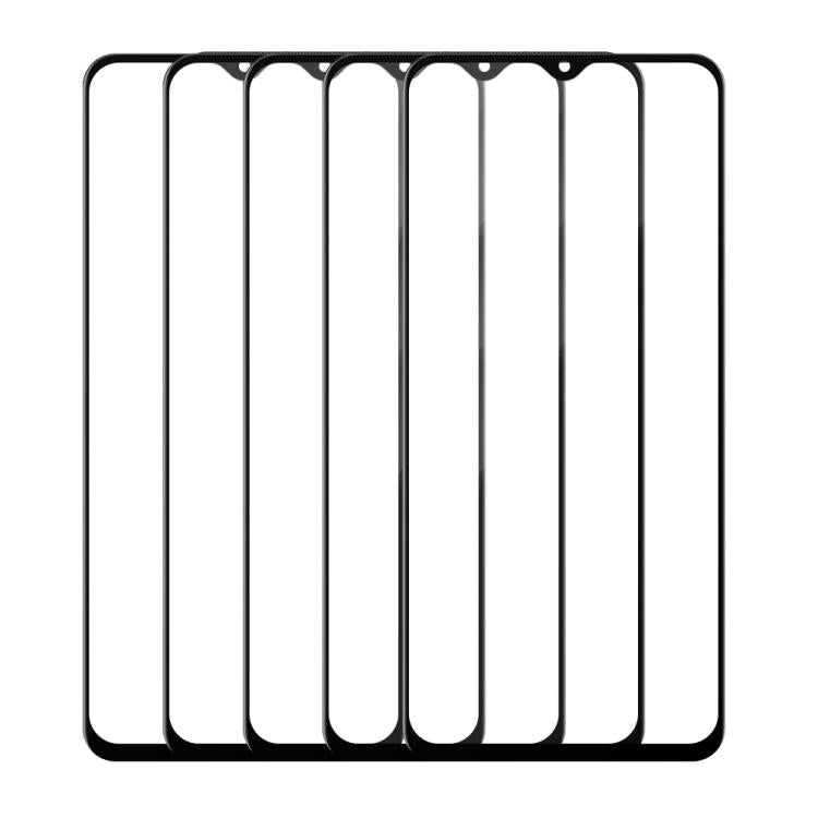 For vivo iQOO Z6x 5pcs / Pack Do As You Wish Silk Screen Printed HD Tempered Glass Film - Black