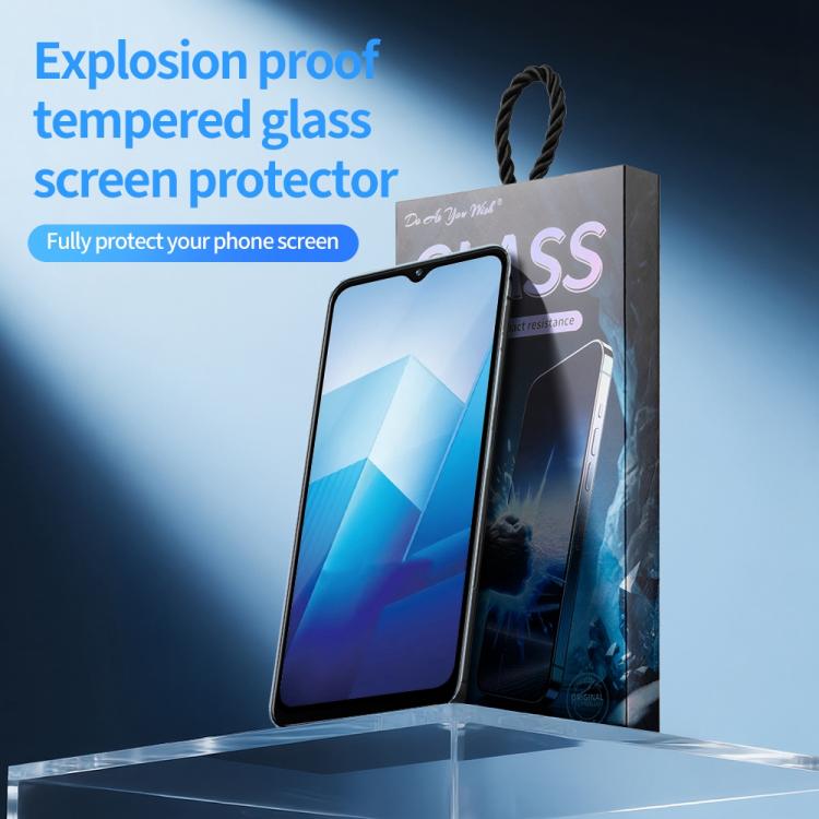 For vivo iQOO Z7i 5pcs / Pack Do As You Wish Silk Screen Printed HD Tempered Glass Film - Black